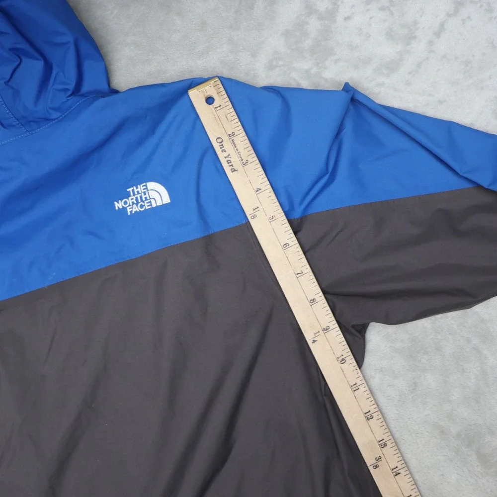 North Face HyVent Rain Jacket Boys XL‎ 18-20 Blue Waterproof Hooded 3in1 Shell